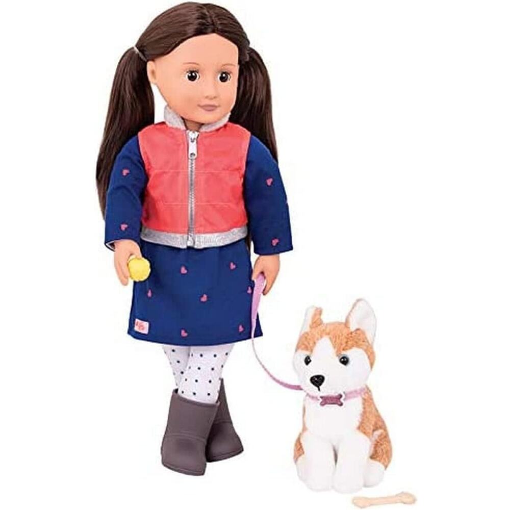 Our Generation Leslie 18" Doll & Pet Travel Bundle NWT - Picture 2 of 9